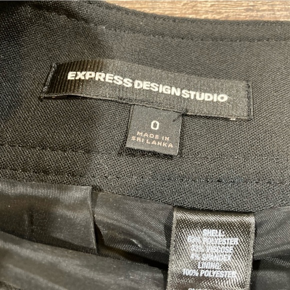 Express Design Studio Black Fit & Flare Skirt Women’s Size 0 - Picture 2 of 7